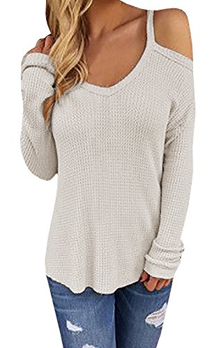 Chellysun Women's Sexy Knit Cut Out Long Sleeve Camisole Blouse Top