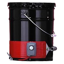 BriskHeat DPCH10 DPCH Extra Heavy Duty Poly Pail Heater, Fits 5-Gallon Poly Pails, 3-Layer Reinforced Silicone Rubber, W x L: 4 x 35-Inch, Diameter, 11.1-Inch, 120VAC