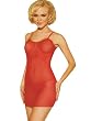 Sexy Fishnet Mini Dress Matching g-string 3 Colors Red Black or Purple