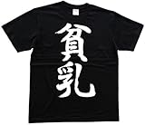 貧乳 書道家が書く漢字Tシャツ 貧乳