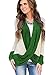 MIHOLL Women's Lightweight Criss Cross Cardigans Top Blouse (Large, Green)