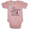 Dirty Fingers  I'm Daddy's cheeky little Monkey  Baby & Toddler Short Sleeve Bodysuit / Baby Grow