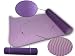 (Price for 1 Dozen) 100% Eco-friendly 6mm Purple TPE Yoga Mat with Carry Strap Sling, Non-PVC Mat