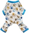 Fitwarm&reg; Adorable Paws Dog Pajamas for Dog Shirt Cozy Soft Dog Pjs Dog Clothes, Large