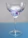 Milano Crystal Blue Swirls 8oz Margarita Glasses (Set of 4)
