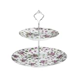 Premier Housewares 2-Tier Lilac Bud Porcelain Cake Stand