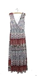 V-neck Chiffon/Polyester Floral Print Tropical Print Vintage Sleeveless Tunic/Maxi Dress 