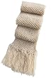 Handmade Scarf in Oatmeal-cream (Men/Women, 100% Hand-knitted)