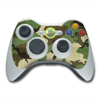 Woodland Camo Design Skin 360 Controller