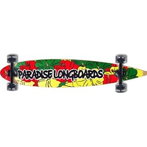 PARADISE Longboard Skateboard RASTA Complete 76mm 9X47 by 