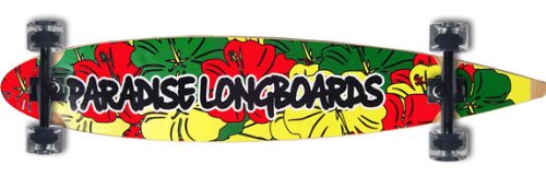 PARADISE Longboard Skateboard RASTA Complete 76mm 9X47