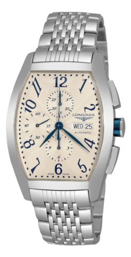 Longines Mens L27014786 Evidenze Silver Chronograph Dial Watch