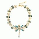 Blue Bow Necklace