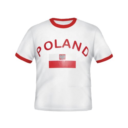 BRUBAKER Polen Fan T-Shirt Weiß Gr. M