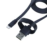 オウルテック 1年保証 ケーブルバンド付柔らかLightningケーブル USB両面挿し iPhone6s/6sPlus/6/6Plus/5S//iPad air2/mini4/iPod用 充電&データ転送対応 Apple MFI認証 1.5m ブラック AMZ-CBJD15GLT-BK