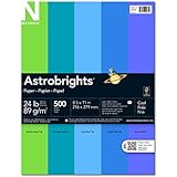 Neenah Astrobrights Premium Color Paper Assortment, 24 lb, 8.5 x 11 Inches, 500 Sheets, Cool