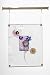 Botanical Collage Story in Violet / Botanical Collage Stories in Trapeze Frames - Watercolor, Dried Flowers, Glass