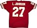 Larry Johnson Autographed/Hand Signed Custom Red Jersey