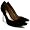 Suede Style Pin Stiletto Heel Pointed Court Shoes Black US Sz 5