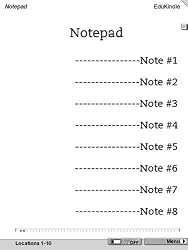 Notepad for Kindle (Kindle Utilities)