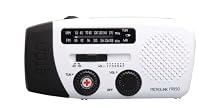 American Red Cross FR150 Microlink Solar-Powered, Self-Powered AM/FM/Weatherband Portable Radio with Flashlight and Cell Phone Charger (White)