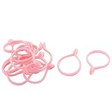 uxcell 12x シャワーカーテンロッドハンガー リング クラスプ ドレープアクセサリー プラスチック ピンク