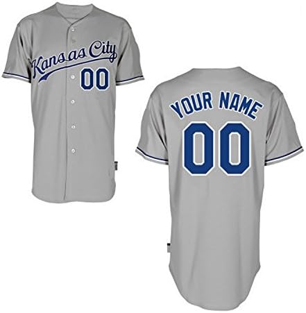 Men's Kansas City Royals Away Gray Cool Base Jersey Lorenzo Cain #6_M
