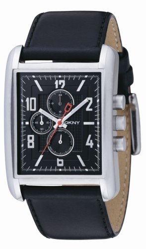DKNY NY1330 Gents Black Strap Black Dial Watch