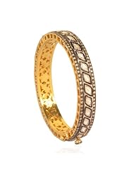 Sterling Silver Bangle Bracelet Gold Plated Vermeil Gem Stone Cz Ploki Jewelry Free Size