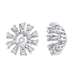 14K White Gold 1/5 ct. Diamond Earring Jackets