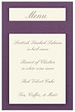 Printable Menu Card - Glider - Metallic Stardream Ruby Red (25 Pack)