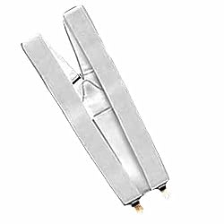 Clip-On Suspenders In White