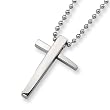Stainless Steel Cross Necklace on 22" Bead Chain
