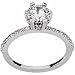 14K White Gold Vintage Style Diamond Engagement Ring (Center stone is not included)