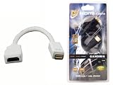 GSI Super-Quality Mini-DVI to HDMI Female Video Adapter Cable + 6 Ft. HDMI Gold Male-Male 1080P High-Speed Cable for Intel MacBook/iMac/Xserve, 12-Inch PowerBook G4 and 2009 MiniMac