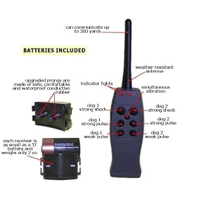 Remote Control Dog Training Shock Collar for 2 Dogs with 3 Levels of Shock and Vibration