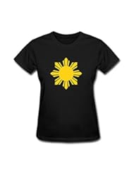 Apparel: TIANRUN Womens Philippines Sun Star Logo Short Sleeves T-shirt M