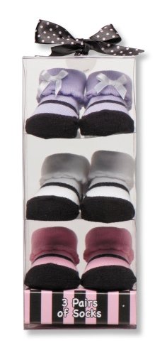 Baby Starters 3-Pack Sock Set - Pink Maryjane Motif Baby Starters 3-Pack Sock Set - Pink Maryjane Motif