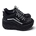 EpicStep Women's Cheerleaders Shoes High Heels Lace Up Casual Platform Fashion Sneakers