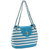Magid Two-Tone Stripe Shoulder Bag