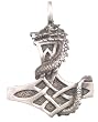 Thor Dragon Thor's Hammer Real Pewter Pendant Necklace