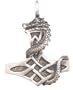 Thor Dragon Thor's Hammer Real Pewter Pendant Necklace