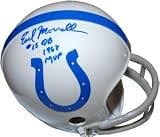 Earl Morrall Signed Baltimore Colts 2bar Throwback Mini Helmet - #15 QB 1968 MVP