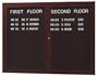 Cherry Finish Enclosed Aluminum Directory Cabinets w/2 Doors