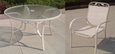 Southern Patio FUR440470 5-Piece Round Steel Patio Set product image