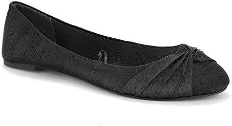 Twisted Women's RUBY Linen Knotted Toe Ballet Flat - BLACK, Size 9