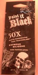 Paint It Black 50X Auto Dark Tanning Lotion for men and women - .7oz Sample packet