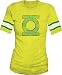 DC Comics Green Lantern Distressed Logo Yellow Juniors Raglan T-shirt