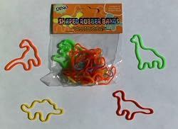 Dino Shaped Silly Rubber Bands - lot of 72 Bandz (Dino)