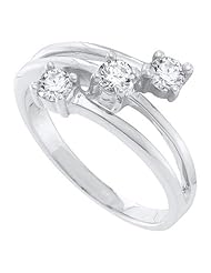 0.50CTW DIAMOND ROUND 3 STONE RING